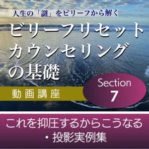 これを抑圧するからこうなる・投影実例集 【ビリーフリセット・カウンセリングの基礎】Section7単品