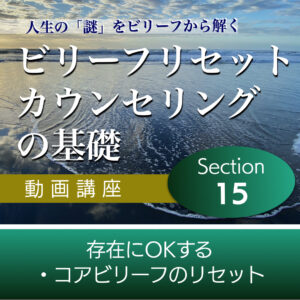 存在にOKする・コアビリーフのリセット 【ビリーフリセット・カウンセリングの基礎】Section15単品