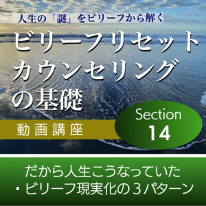 だから人生こうなっていた・ビリーフ現実化の３パターン 【ビリーフリセット・カウンセリングの基礎】Section14単品